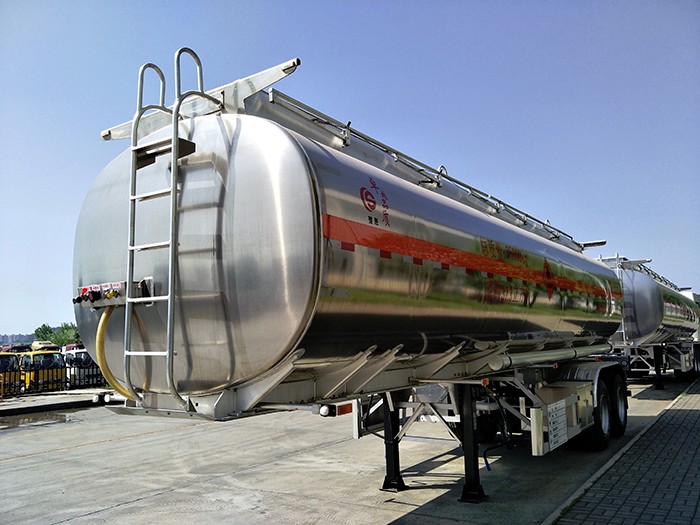 鋁合金25.4噸半掛油罐車